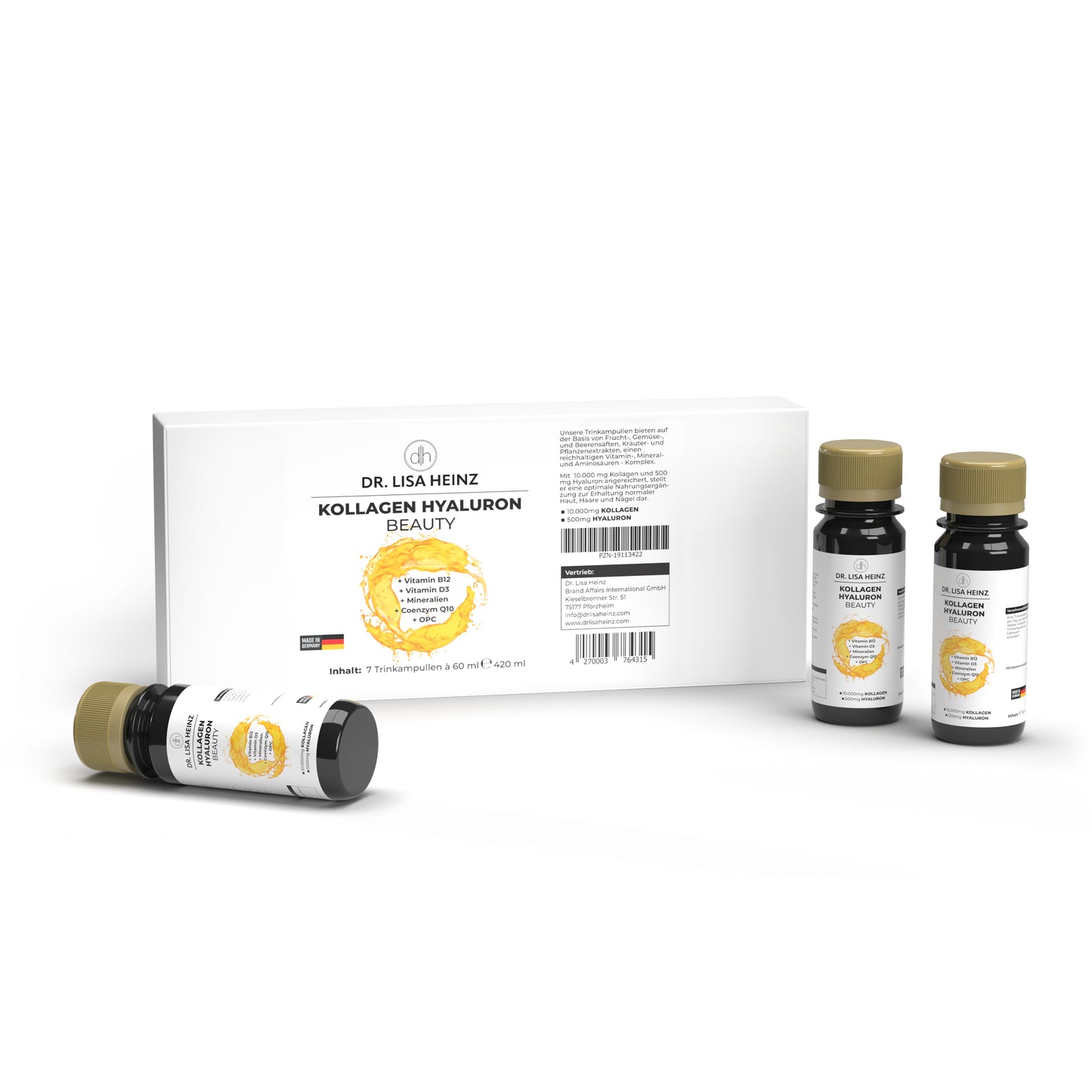 Kollagen Hyaluron Beauty Trinkampullen Dr. Lisa Heinz 7 Trinkampullen